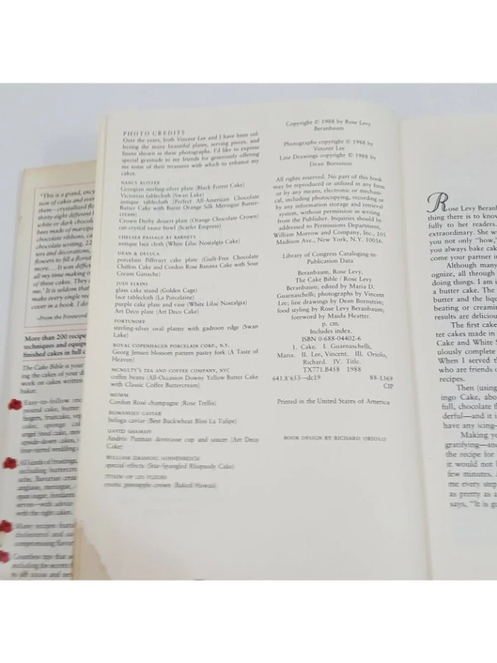 The Cake Bible Cookbook Recipes Guide Rose Levy Beranbaum Dean Bornstein 1981
